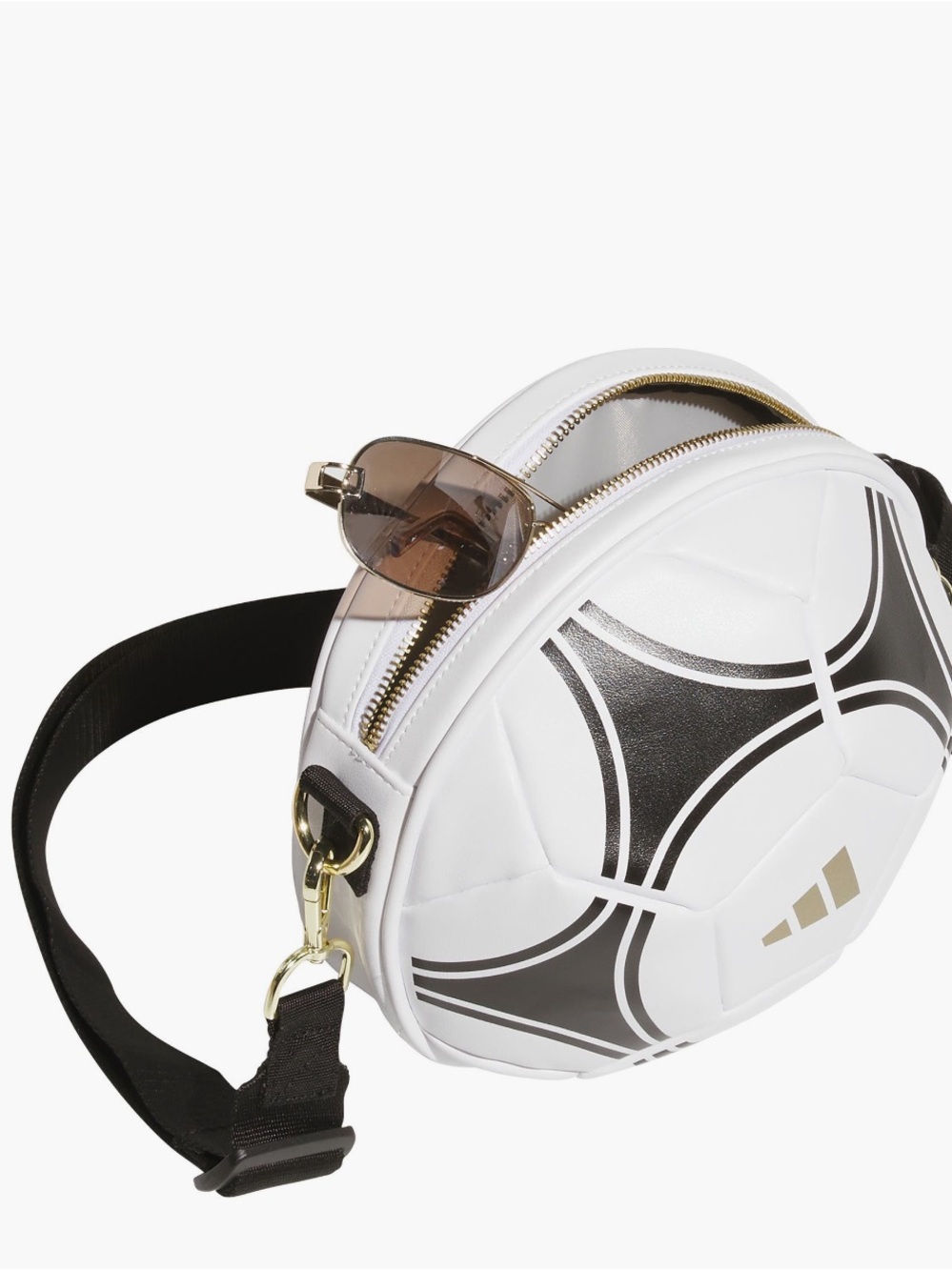 adidas White Black Soccer Ball Crossbody Bag World Cup Style